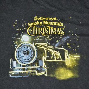Port & Company LS Black Unisex Tee "Dollywood Smoky Mountain Christmas" - 2XL